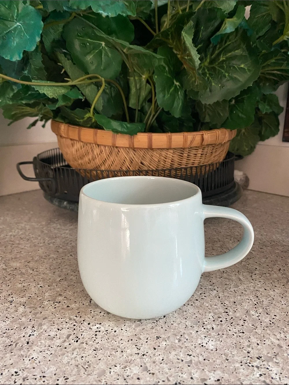 NWOT==Set of 2 Crate & Barrel “Camden Sky” Pale Blue Stoneware Coffee Mug